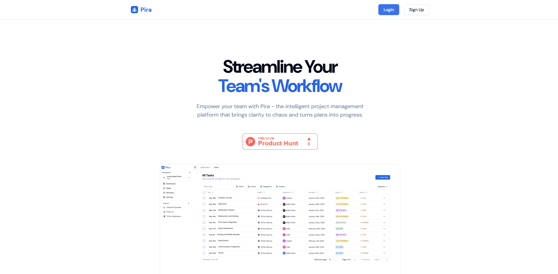 Pira: Team Management System